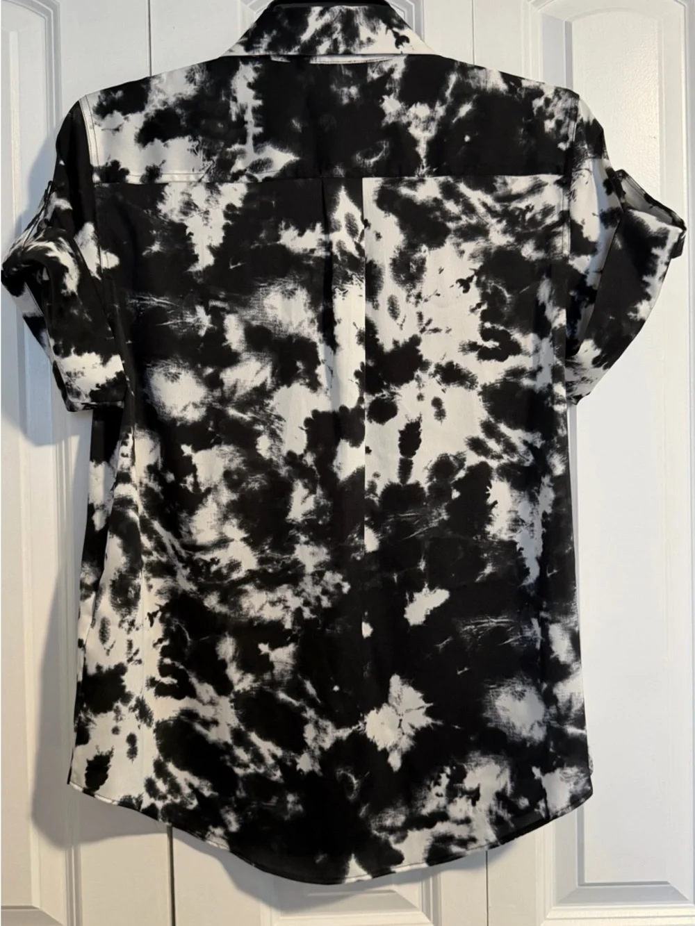 Karl Lagerfeld Black & White Tie-Dye Shirt - Picture 2 of 9